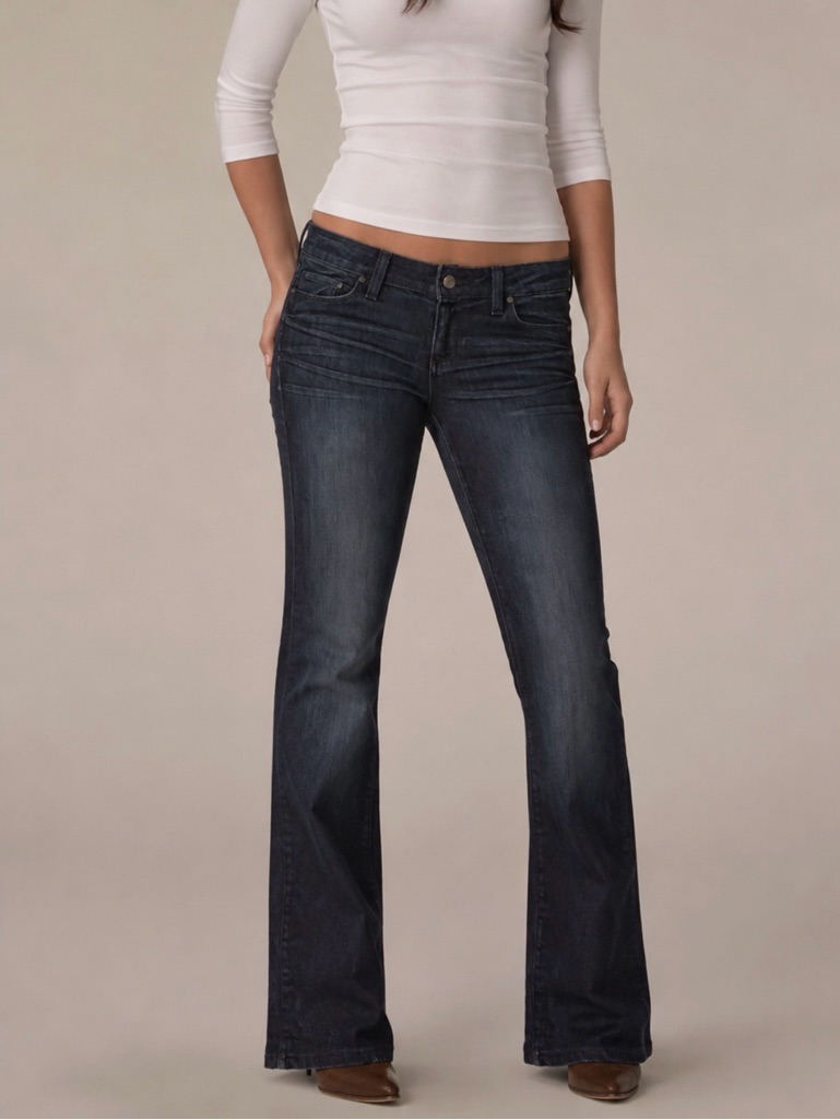 Paige Laurel Canyon Low Rise Bootcut Jeans Dark Wash 29